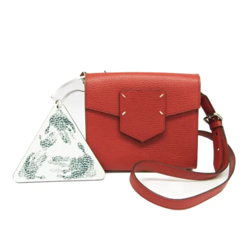 Maison Margiela Pre-owned Leather shoulder-bags Red Dames
