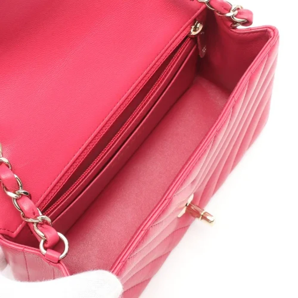 Chanel Vintage Pre-owned Leather crossbody-bags Pink Dames