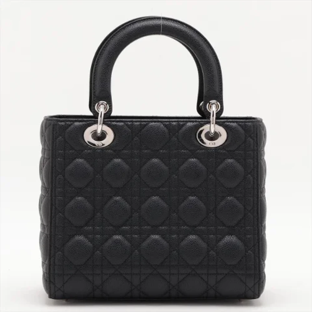 Dior Vintage Pre-owned Leather handbags Black Dames