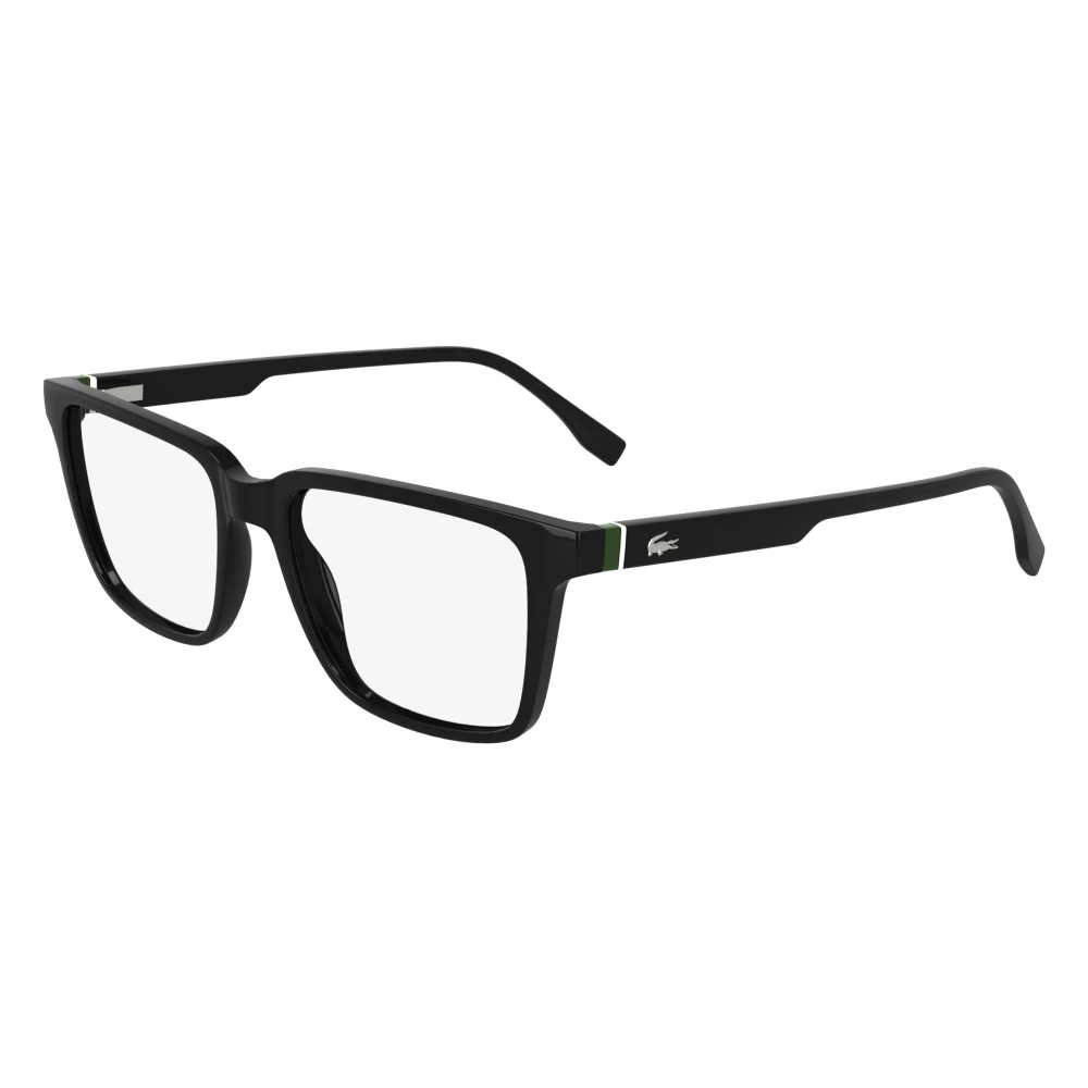 Lacoste Men's Black Glasses, 53 Mm, Rectangle Optical Frame