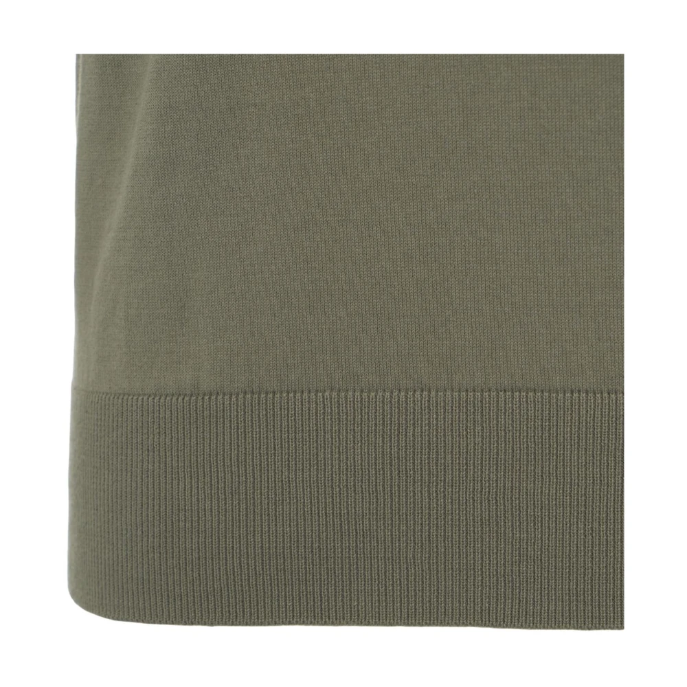 Paolo Pecora Groen Crew Neck T-shirt Stijlvol Green Heren