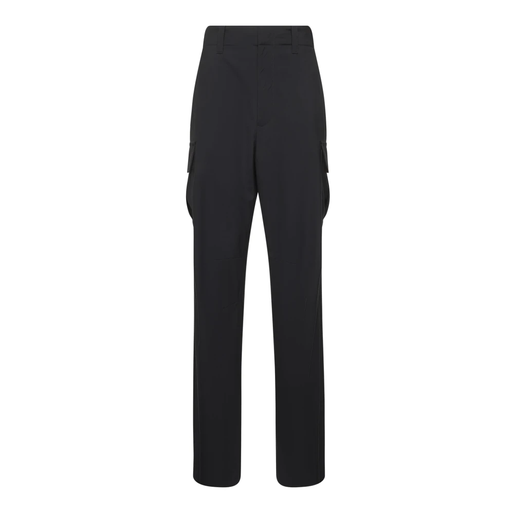 Bottega Veneta Blauwe Wijde Pijpen Broek van Wol Blue Dames