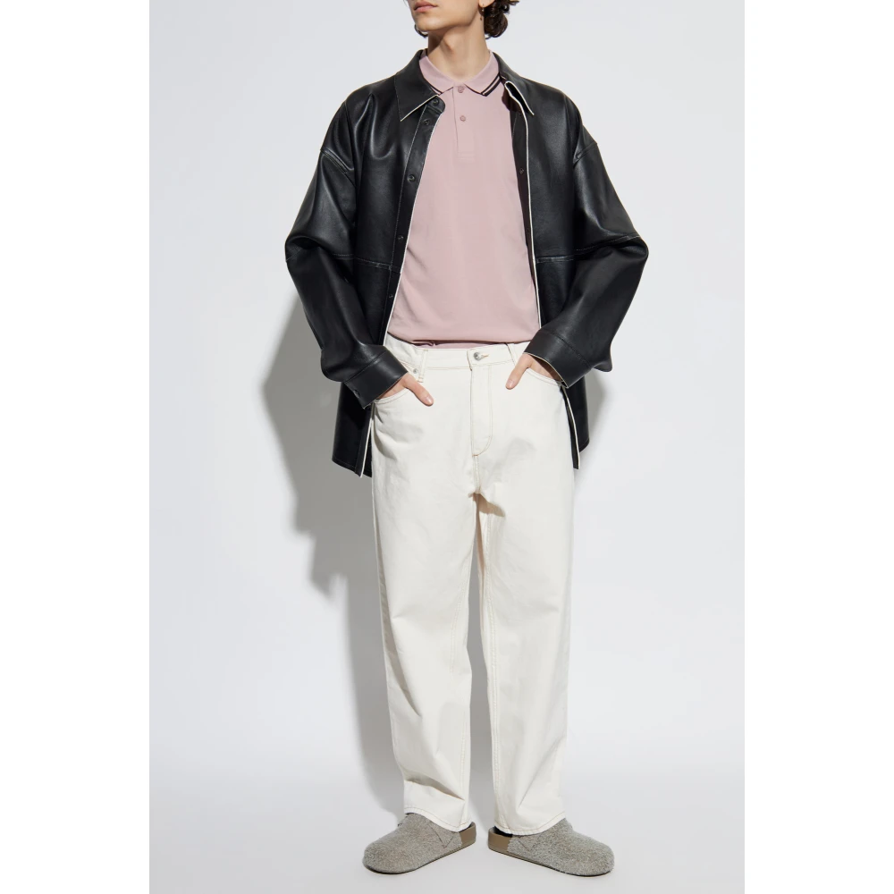 Comme des Garçons Polo met print Pink Heren