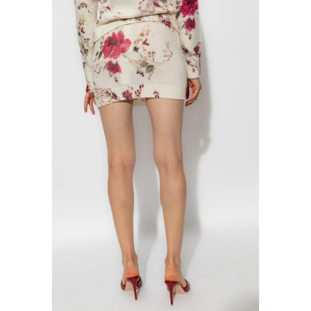 Blumarine Rok met bloemenpatroon Beige Dames