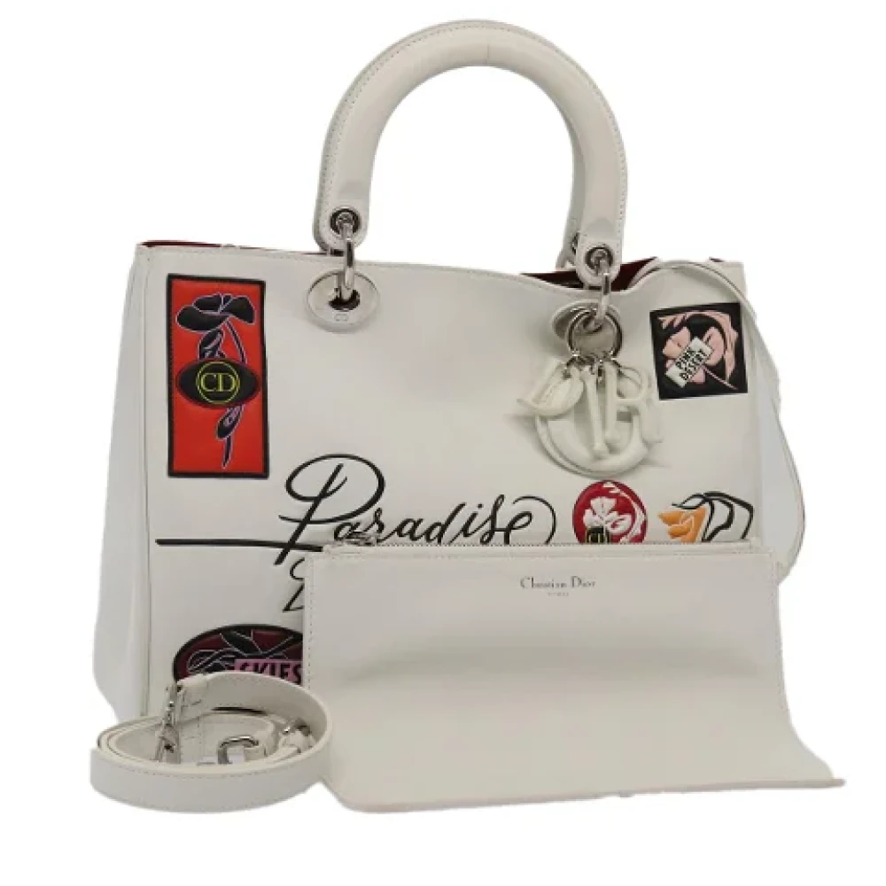 Dior Vintage Pre-owned Leather dior-bags Beige Dames