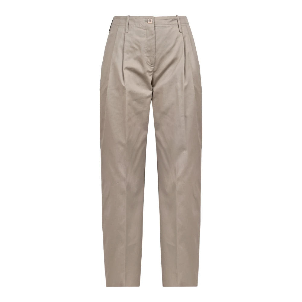 Semicouture Beige Tapered Trousers, Female, L, Pantalone Sofia