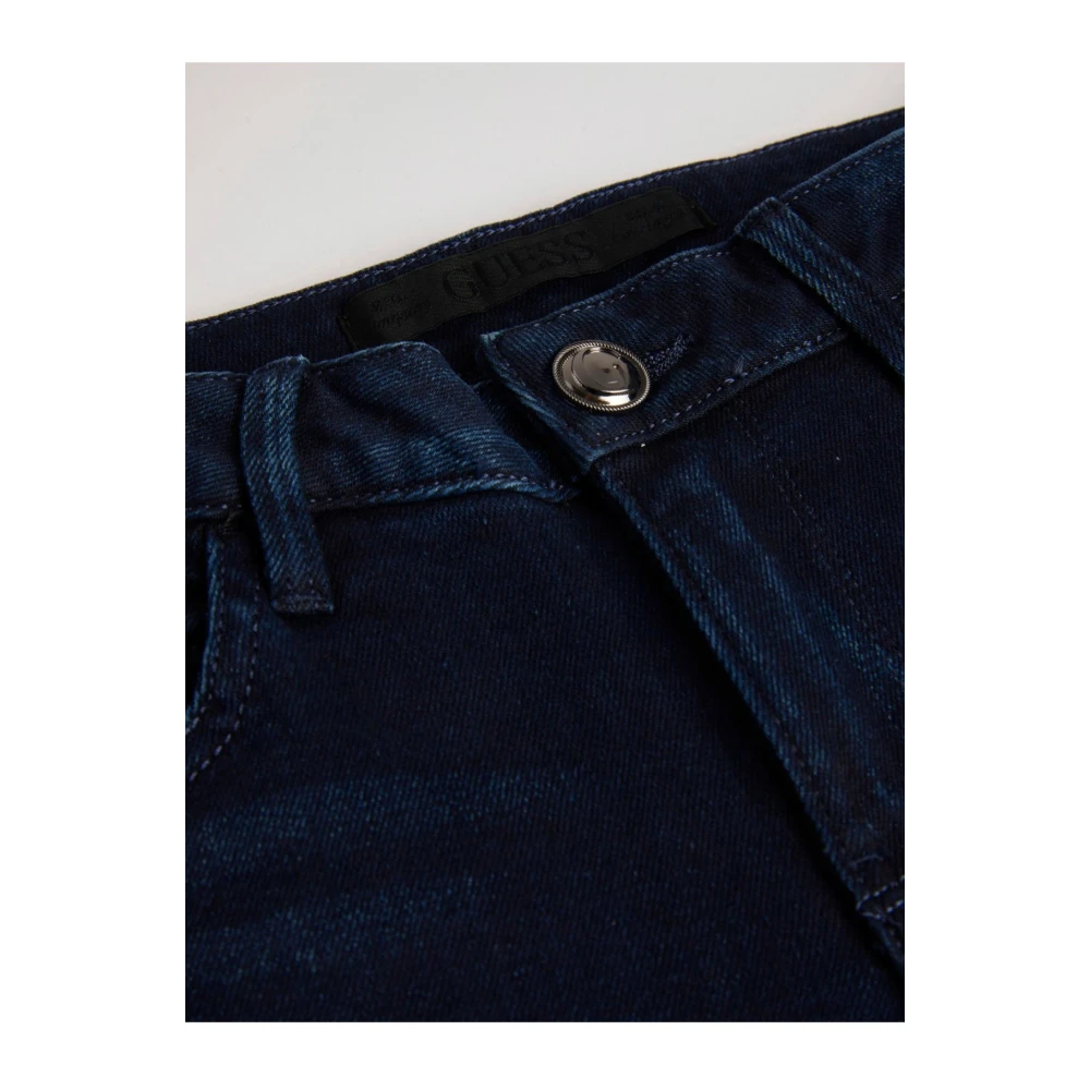 Guess Donker Denim Straight Leg Broek Blue Dames