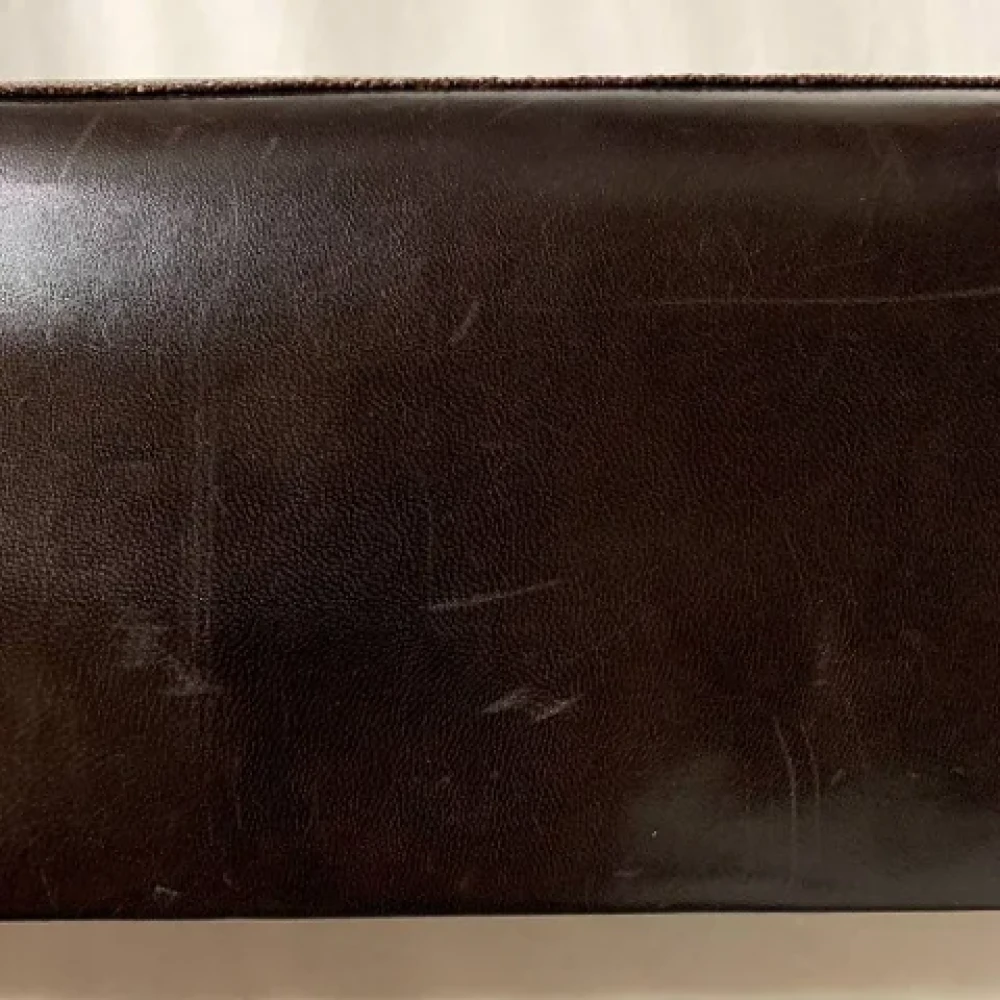Armani Pre-owned Leather handbags Brown Dames