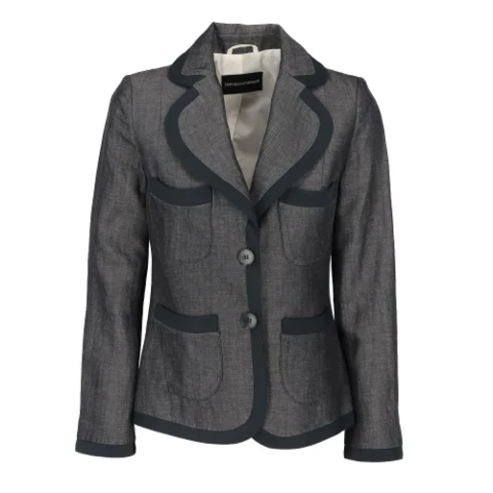 Armani Pre-owned Wool outerwear Gray Dames