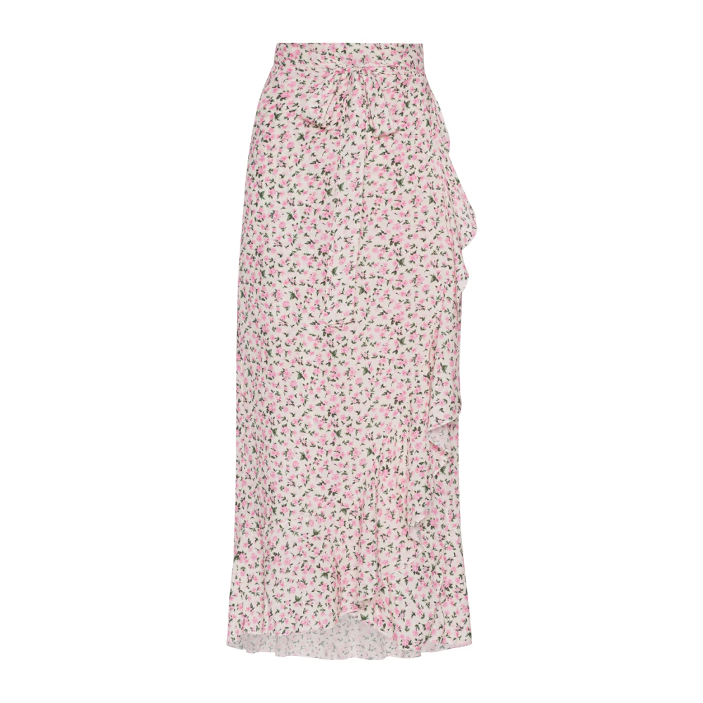 American Dreams Bloemen wikkelrok met ruches Pink Dames