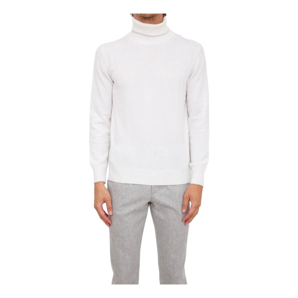 Eleventy Men's White Turtle Neck Jumper - Turtlenecks - Xl - Knitwear