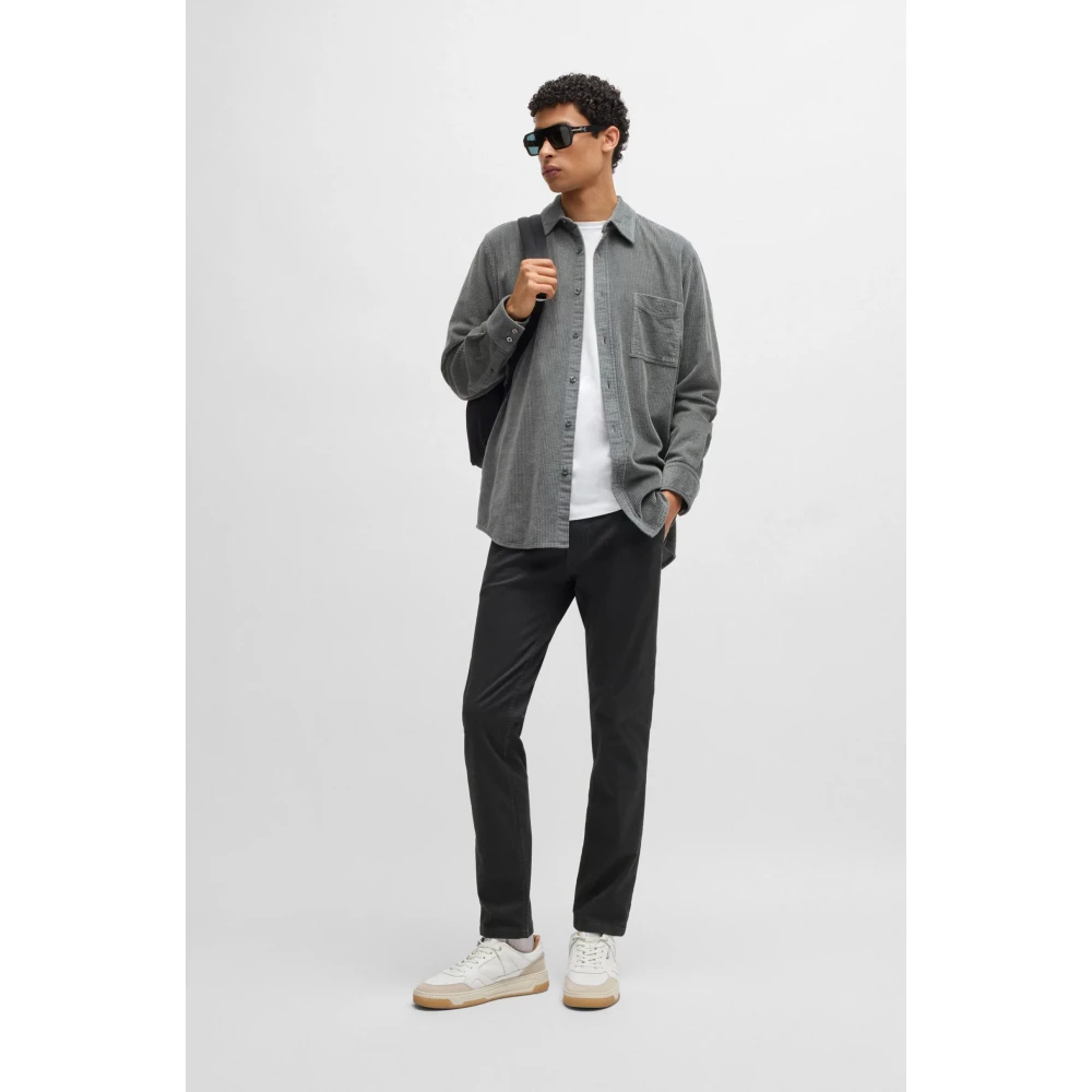 Hugo Boss Oranje Chino Slim Fit Broek Black Heren