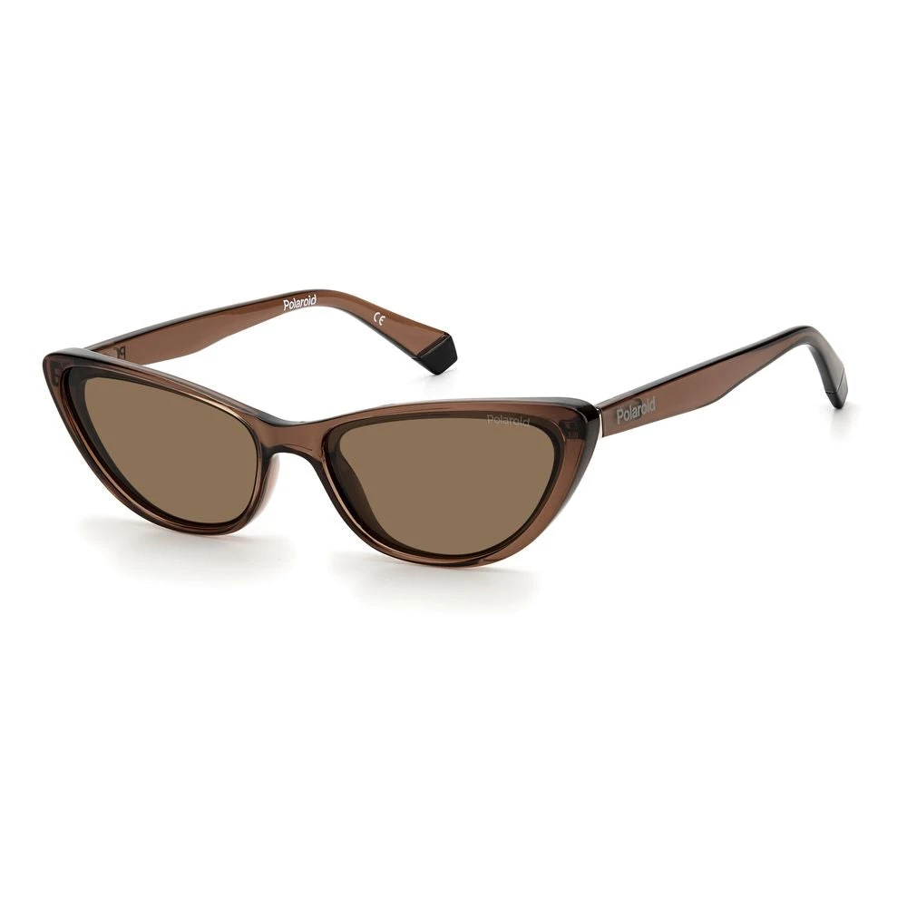 Polaroid Women's Brown Plastic Sunglasses Cat Eye Style