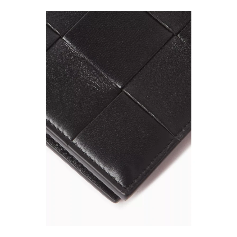 Bottega Veneta Leren paspoorthoes met kaartsleuven Black Dames