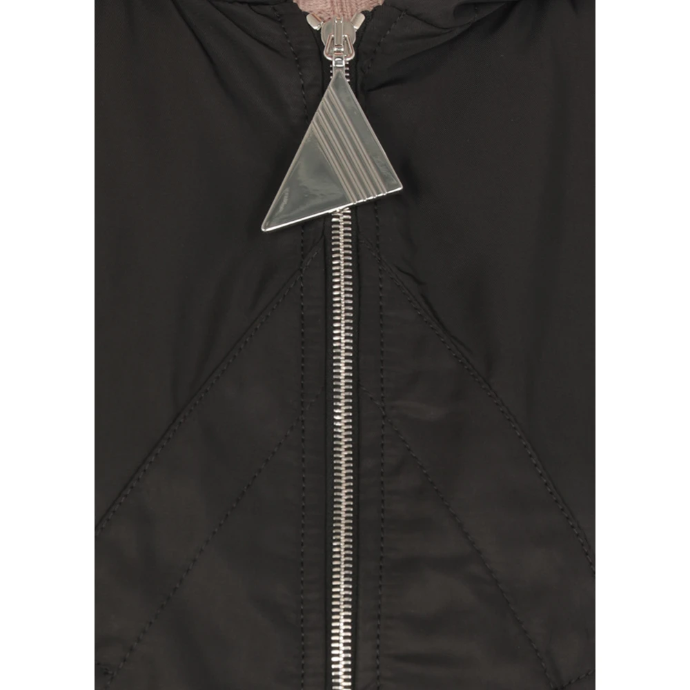 The Attico Zwarte Bomberjack met Capuchon Black Dames