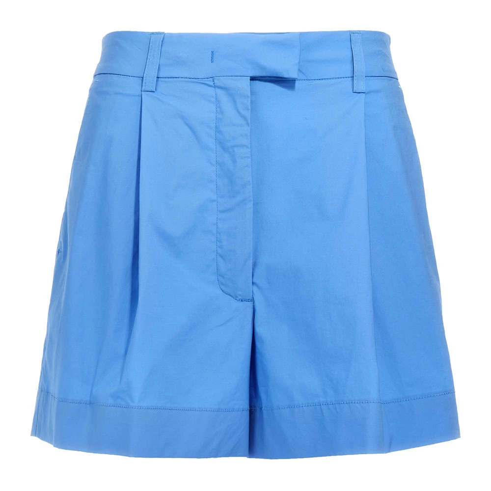 Thelatest Blue Bea Cotton Poplin Shorts - Female - Short Shorts - Xs - Shorts