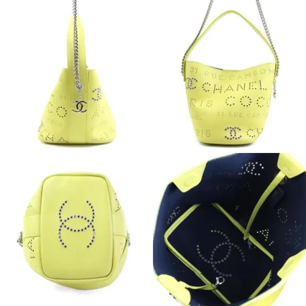 Chanel Vintage Pre-owned Leather chanel-bags Yellow Dames
