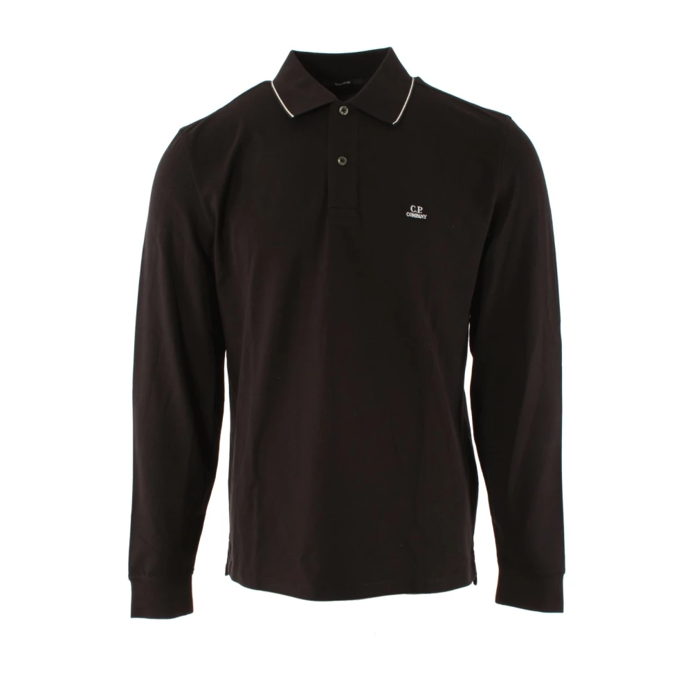 C.p. Company Men's Black Stretch Piquet Polo