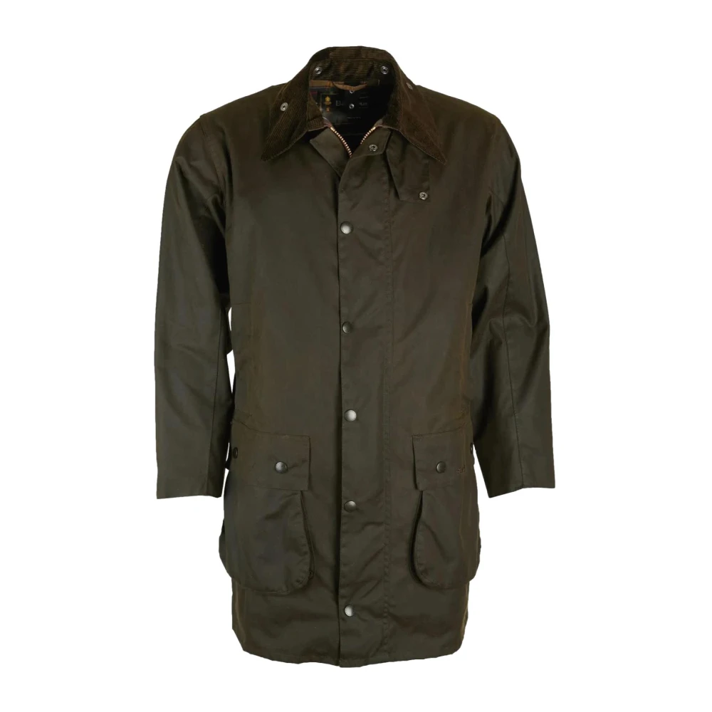 Barbour Classic Northumbria Waxed Jacket Olive Green, Herr