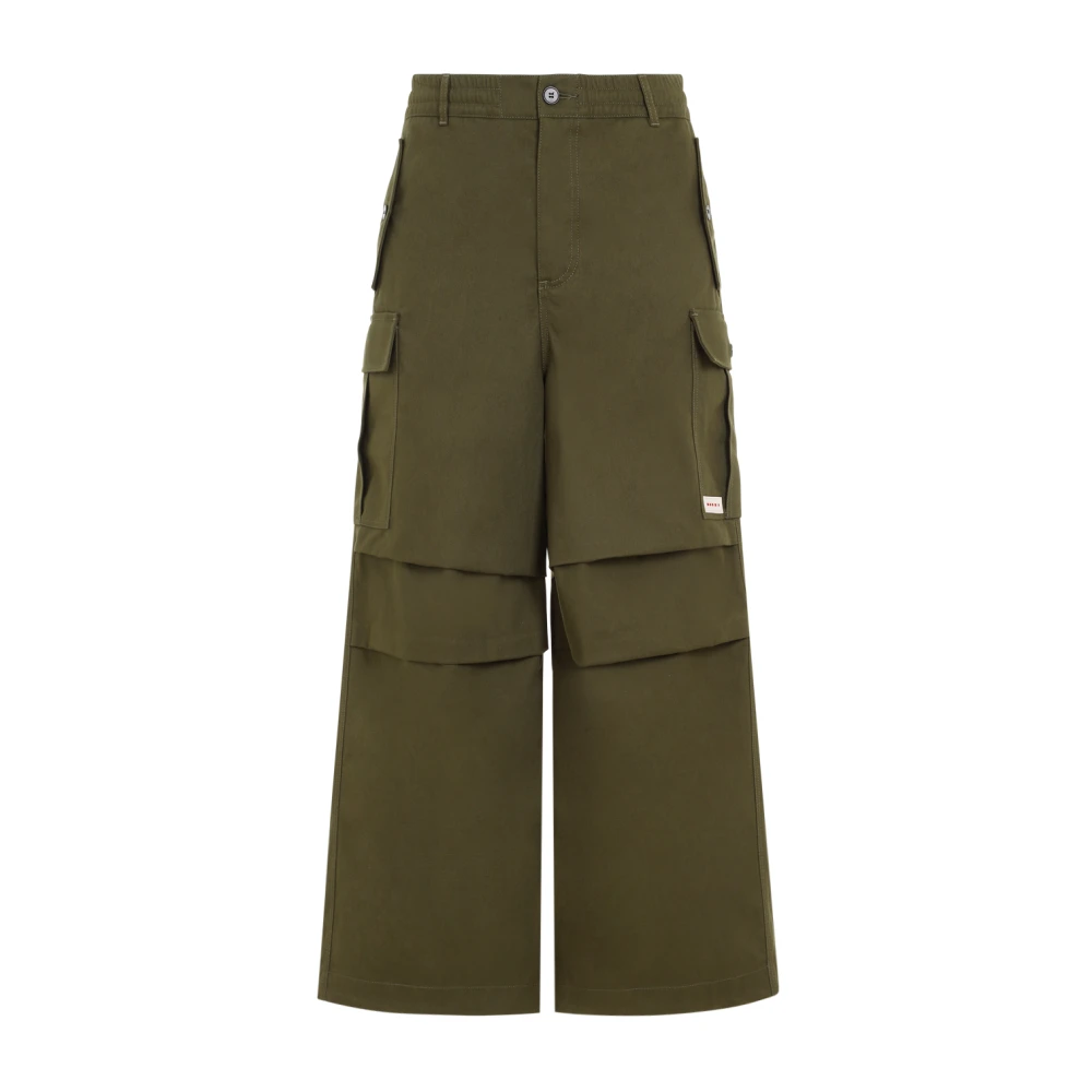 Marni Gröna Bomulls Cargobyxor Green, Herr