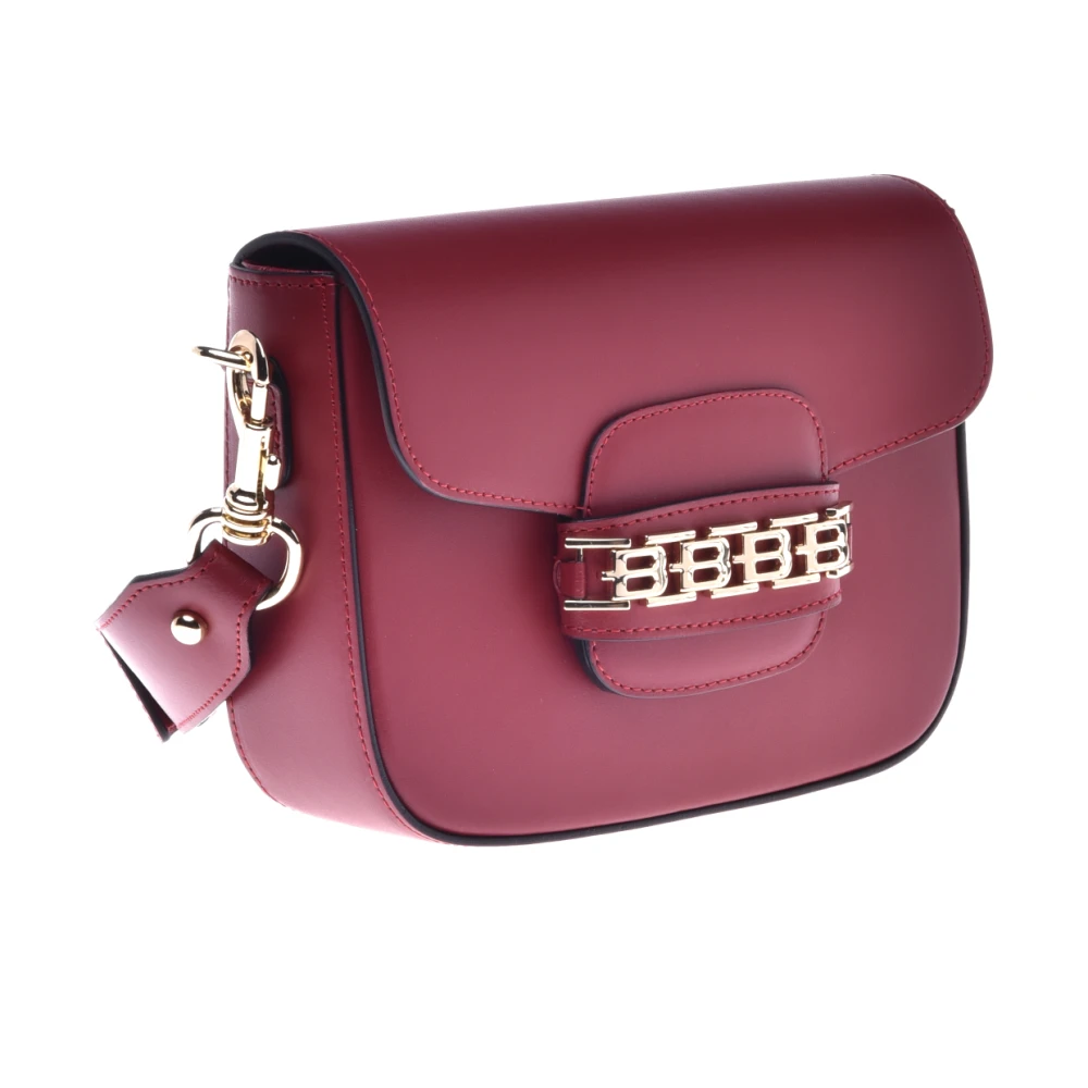 Baldinini Red leather shoulder bag Red Dames
