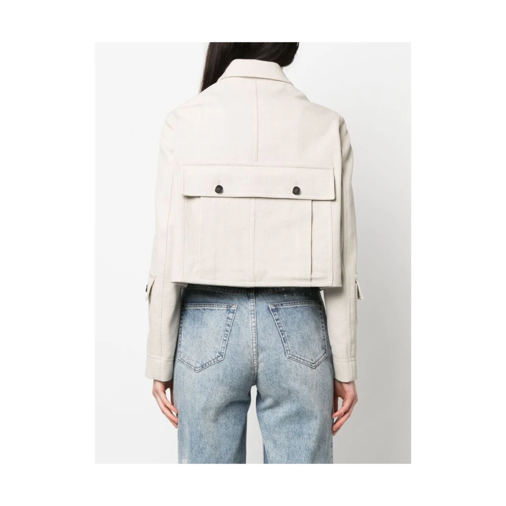 Durazzi Milano Ivoorwitte Korte Jas Beige Dames