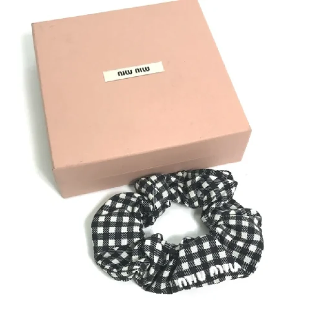 Miu Pre-owned Nylon hair-accessories Black Dames