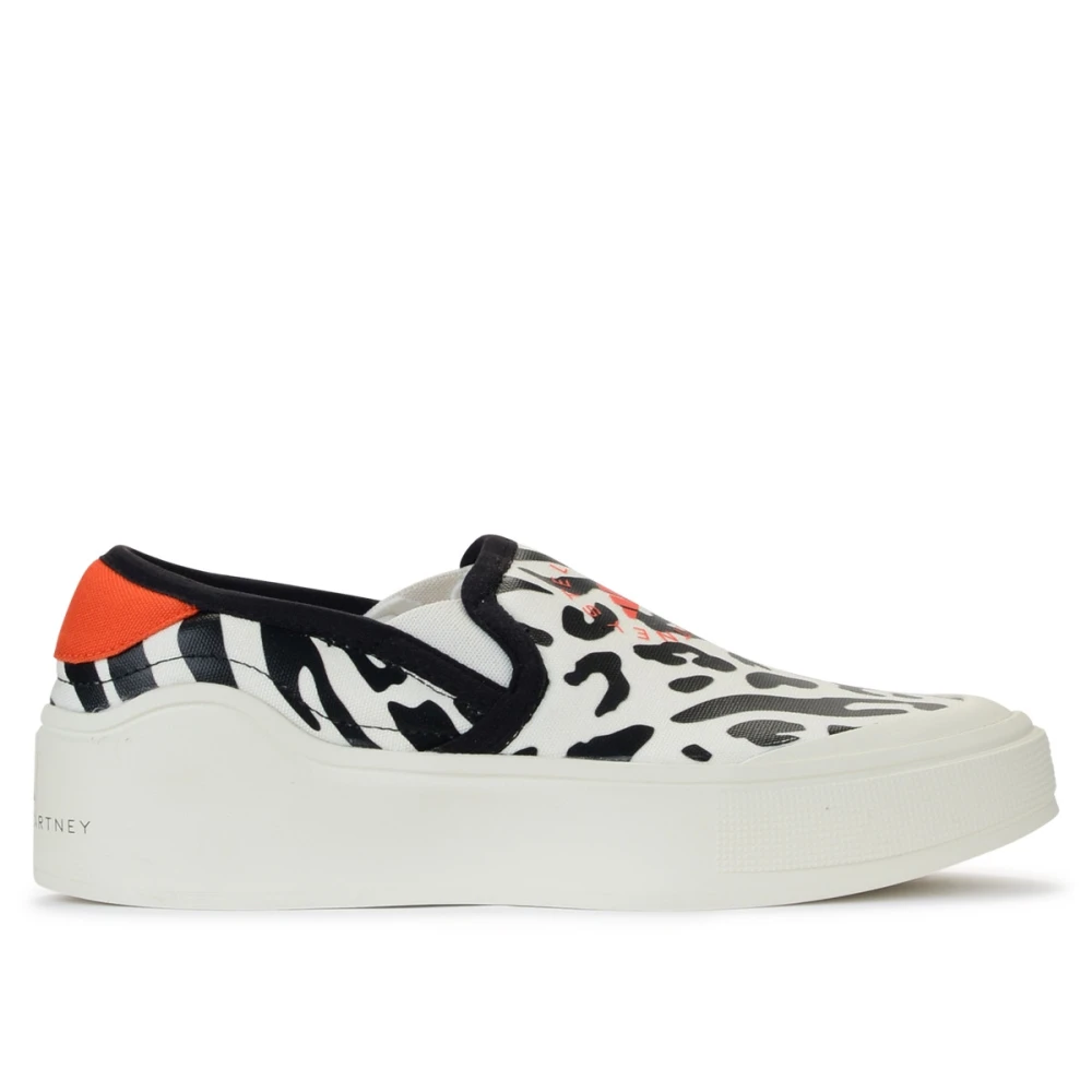 Adidas by Stella McCartney Zebra Print Slip-On Court Sneakers Multicolor, Dam