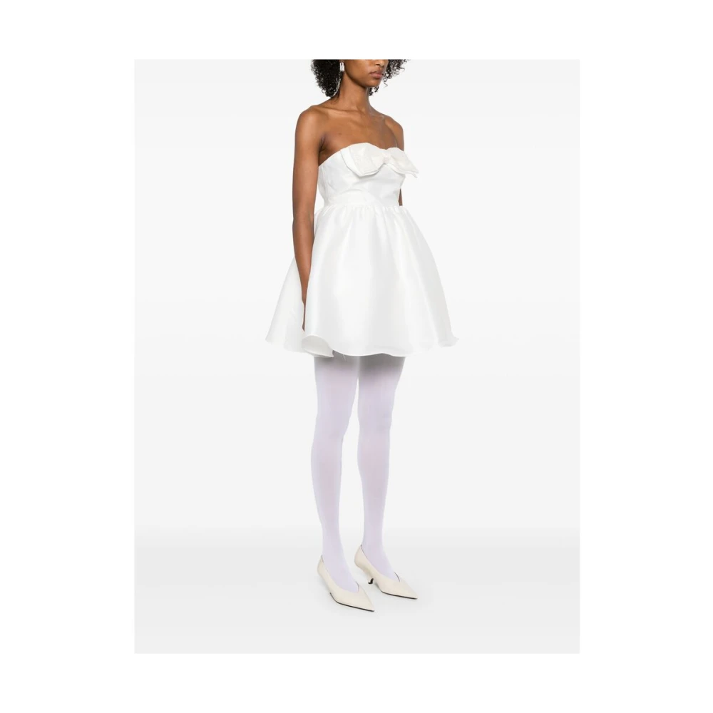Self Portrait Strapless Witte Jurk met Volle Rok White Dames