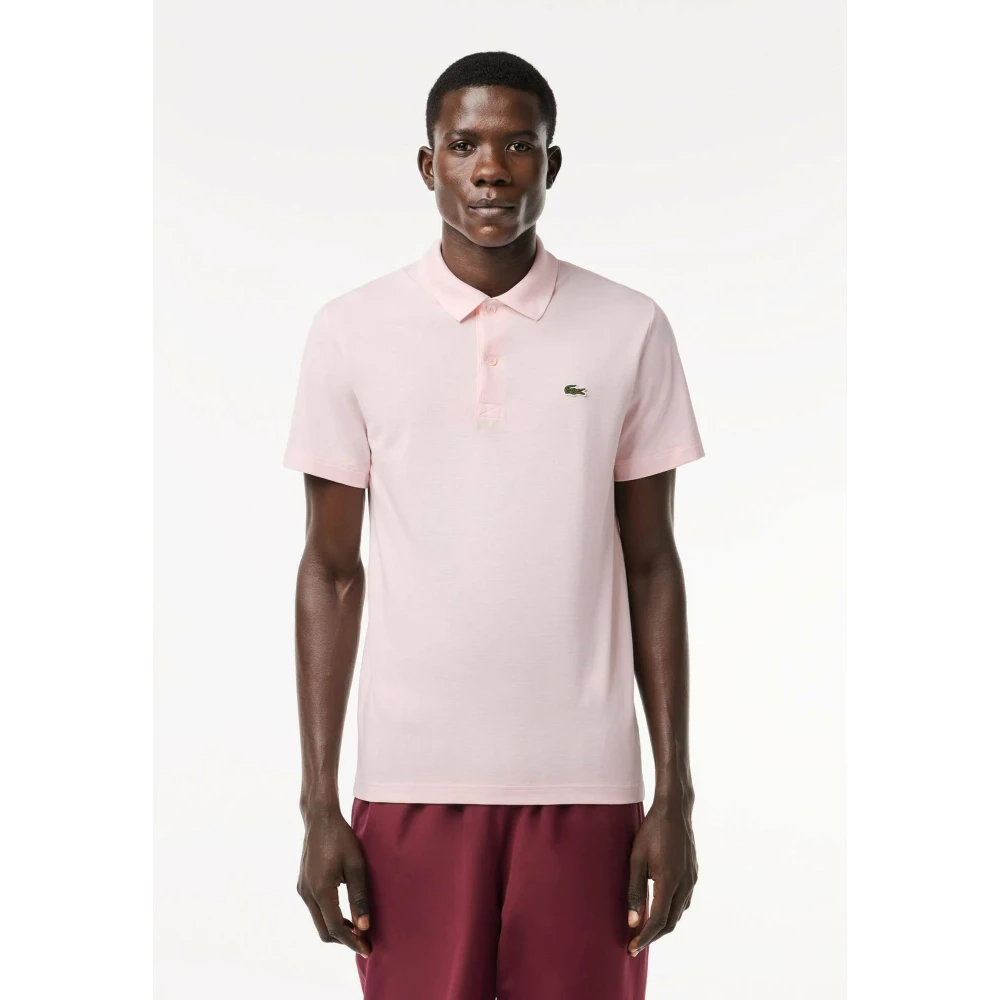 Lacoste Katoenen Polo Shirt met Iconisch Logo Pink Heren