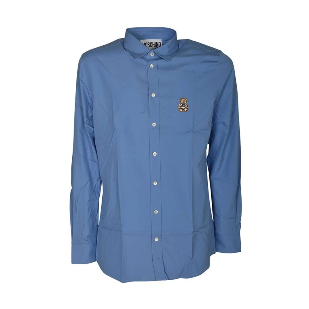 Moschino Lichtblauw Shirt voor Mannen Blue Heren