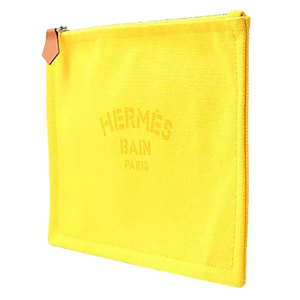 Hermès Vintage Pre-owned Cotton pouches Yellow Dames