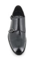 black-brushed-leather-flat-shoes