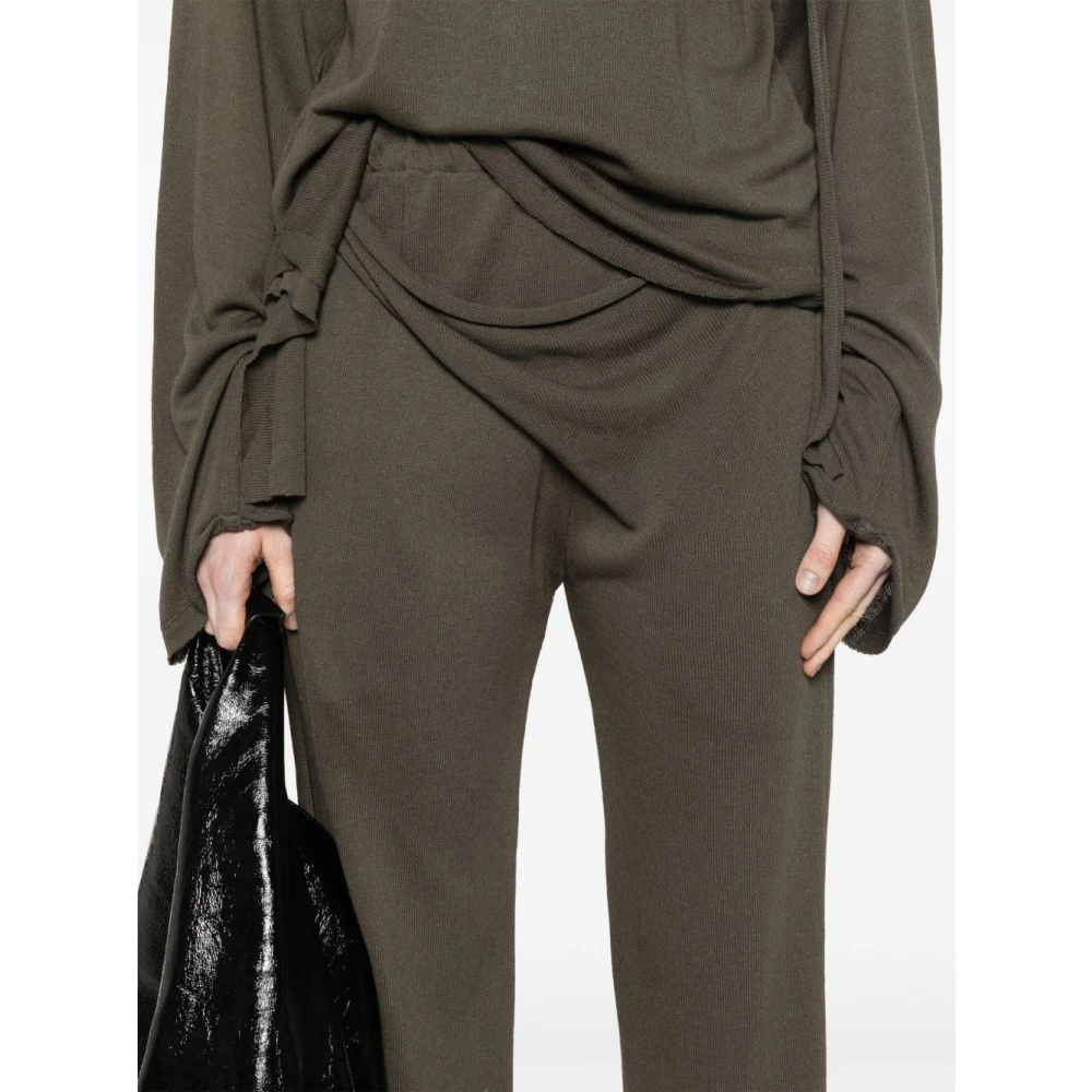 Ottolinger Groene Wrap Broek met Elastische Tailleband Green Dames