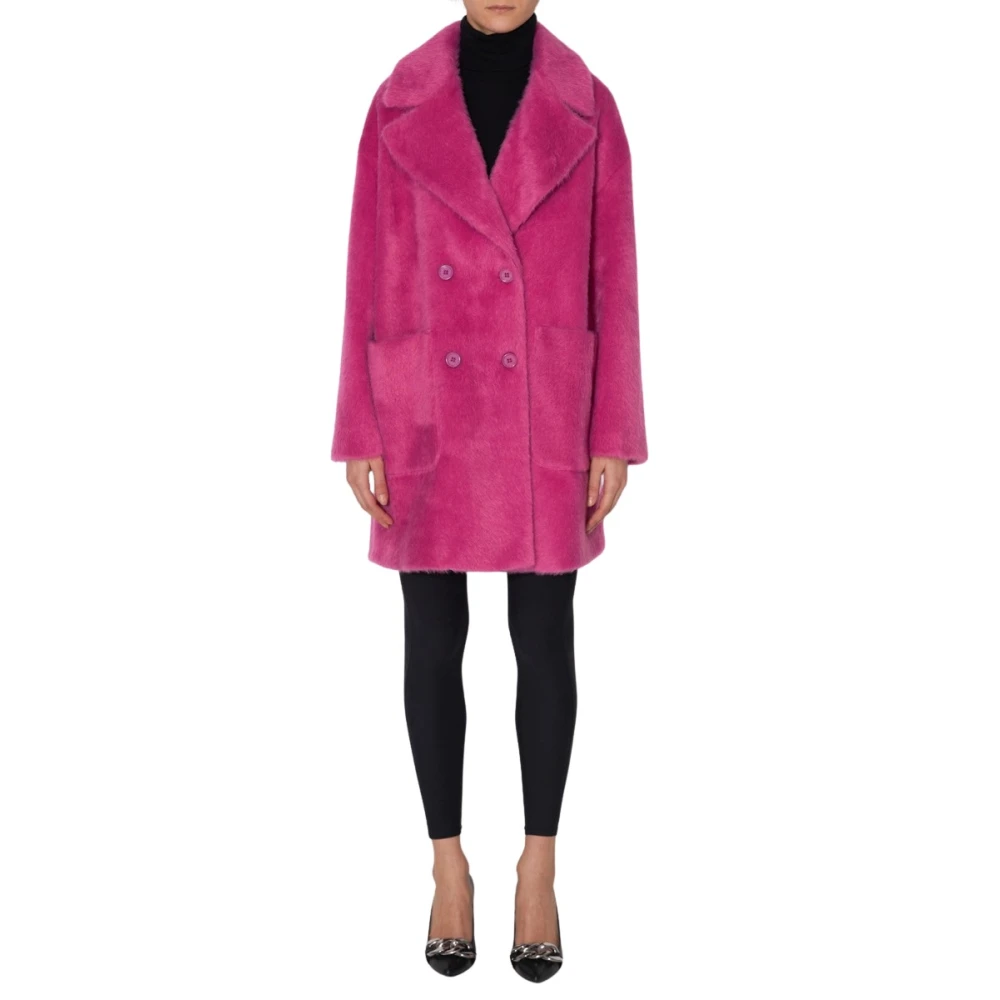 Kaos Oval Model Coat Pink Dames