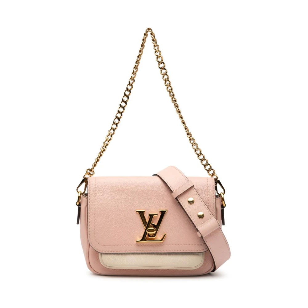 Louis Vuitton Vintage Women's Pink Pre-Owned Chain Detail Leather Bag