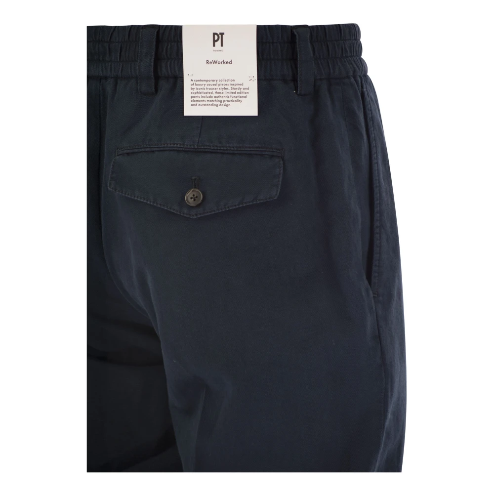 PT Torino Slim-fit Trousers Blue Heren