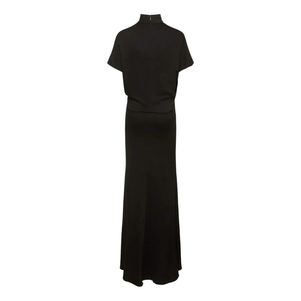Roberto Cavalli Zwarte Midi Jurk met Knoopdetails Black Dames