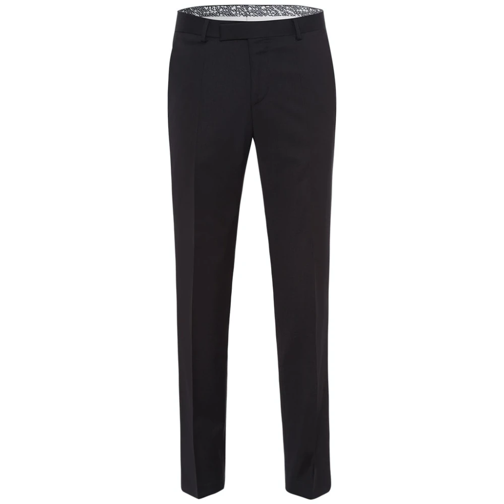 BALDESSARINI Moderne pasvorm wollen broek zwart Black Heren