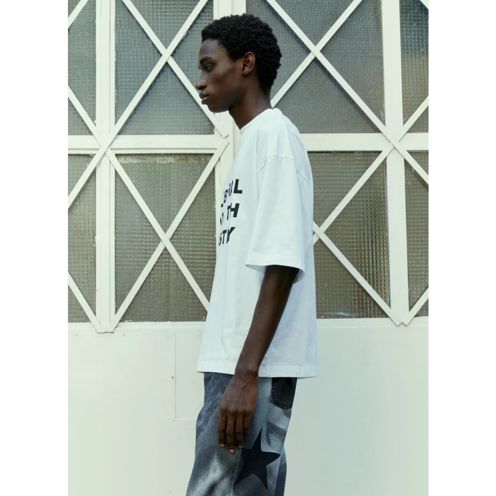 Liberal Youth Ministry Katoenen Logo Print T-Shirt White Heren