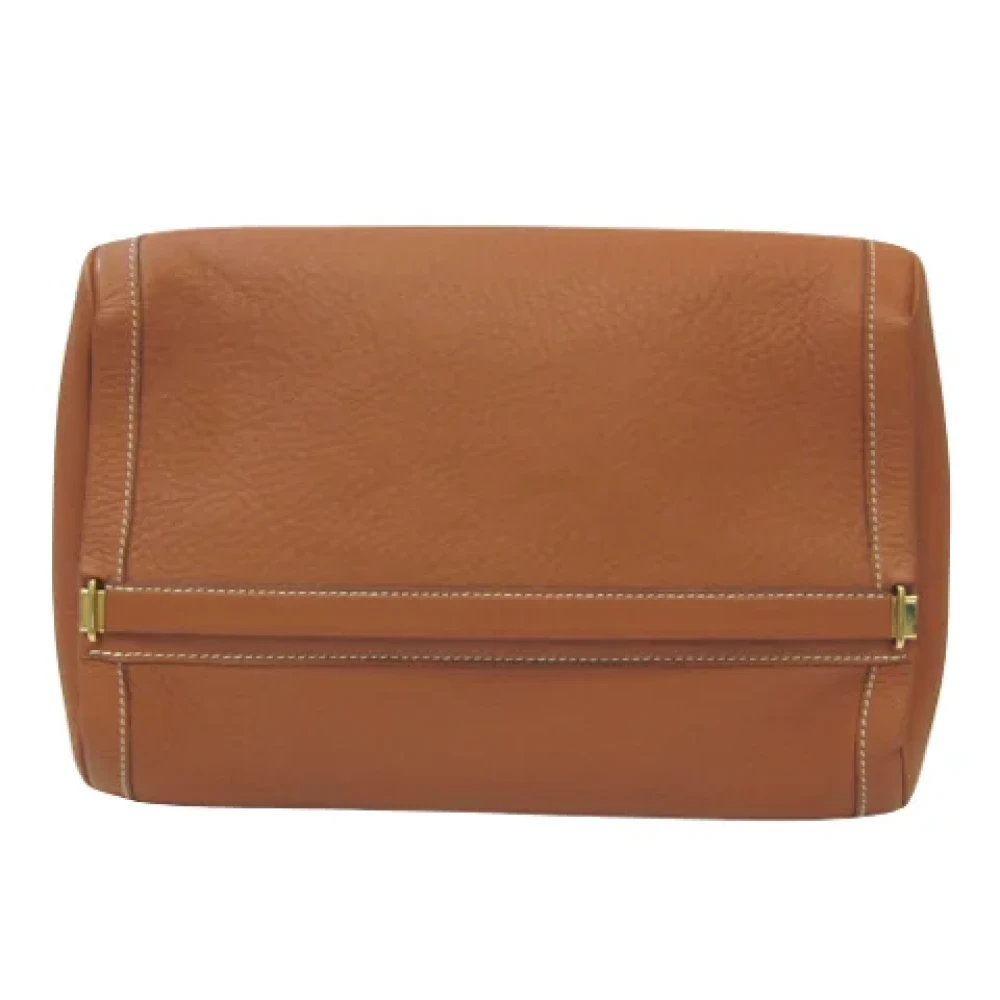 Hermès Vintage Pre-owned Leather clutches Brown Dames
