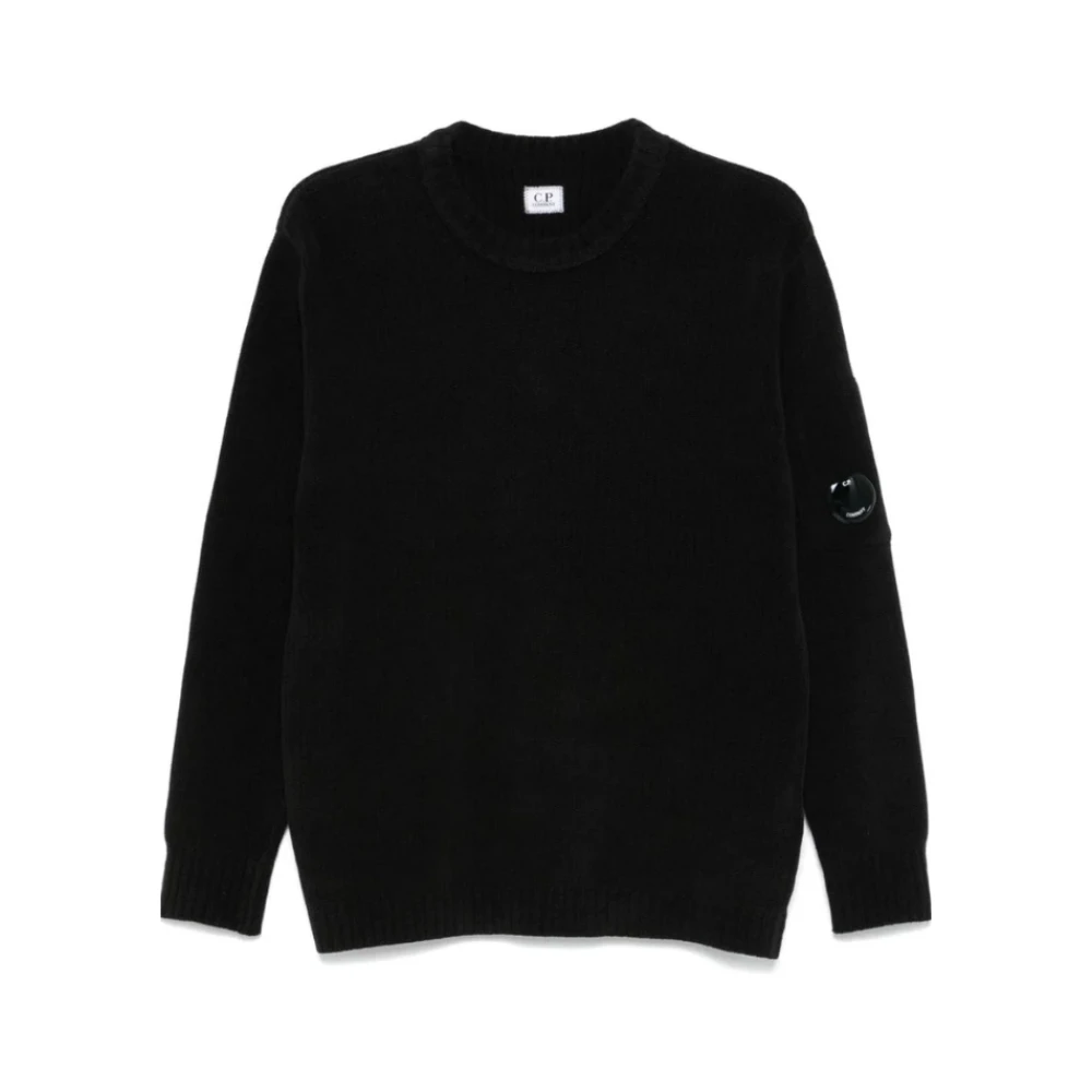 C.P. Company Kompass Logo Crew Neck Sweater Black Heren