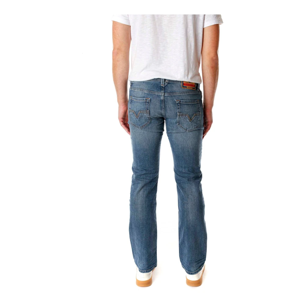 Diesel Klassieke Straight Fit Mid Waist Jeans Blue Heren