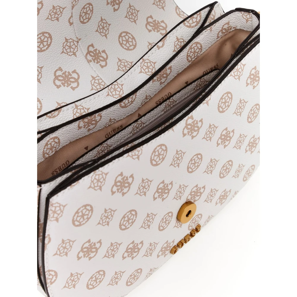 Guess Kuba Tri Compartment Crossbody Bag White Dames