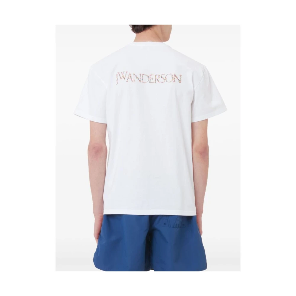 JW Anderson Grafische Print Katoenen T-shirt White Heren