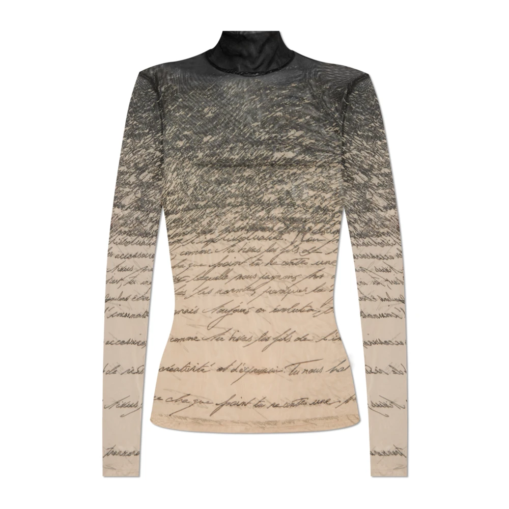 Balmain Lange mouwen top met 'Love Letter' print Brown Dames