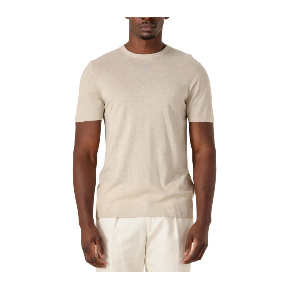 Profuomo Heren Polo & T-shirt Crew Neck Beige Heren
