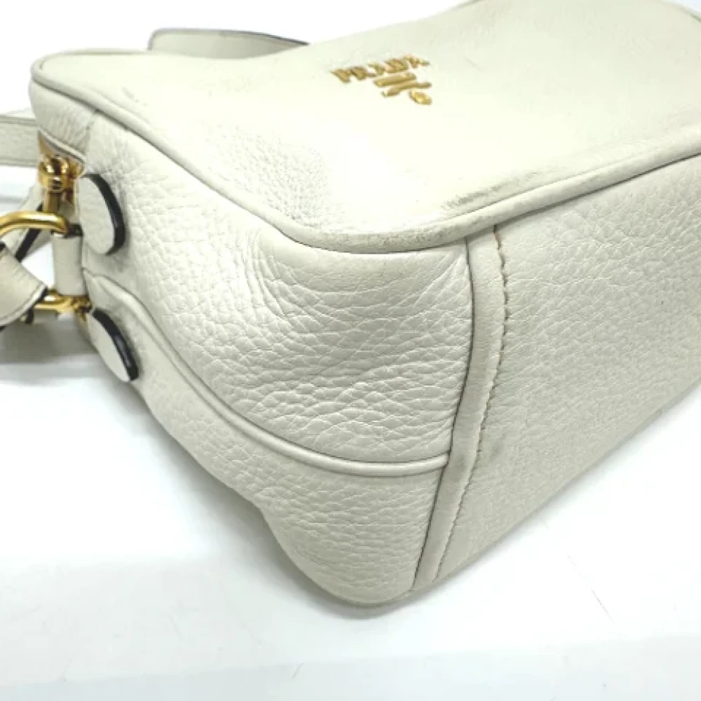 Prada Vintage Pre-owned Leather prada-bags White Dames