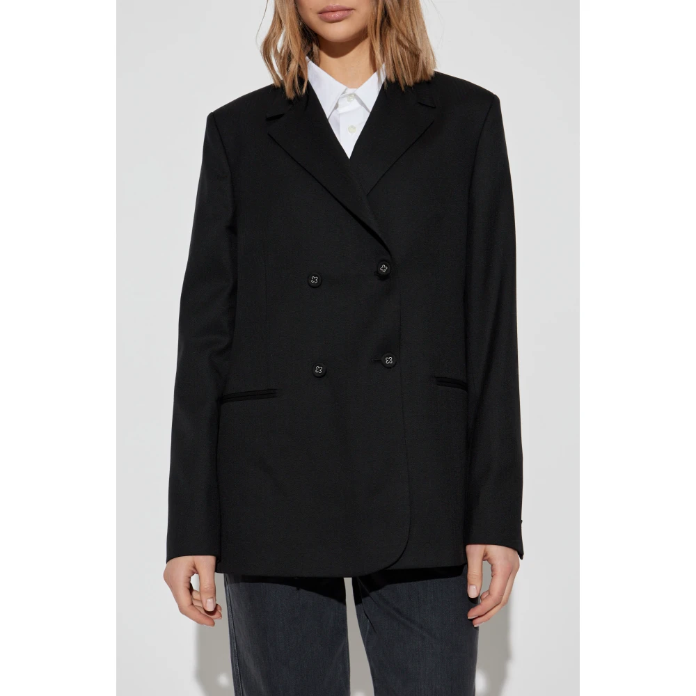 Officine Générale Double-breasted blazer Black Dames