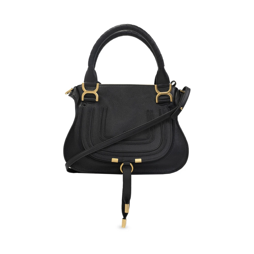 Chloé Women's Black Handbags, One Size, Marcie Small Double Carry Bag